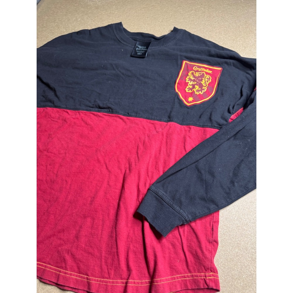 Harry Potter Gryffindor Spirit Jersey Shirt Universal Studios Black Red Medium